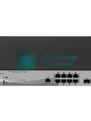 Коммутатор D-Link DGS-1210-10P/ME/A1A, 8×1 Гбит/с + 2×1 Гбит/с SFP, управляемый