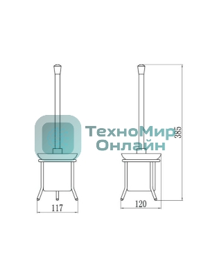 A7021 Ершик напольный (стекло)