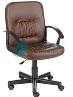 Кресло компьютерное OLSS Чип Ультра коричневый экокожа Крестовина 