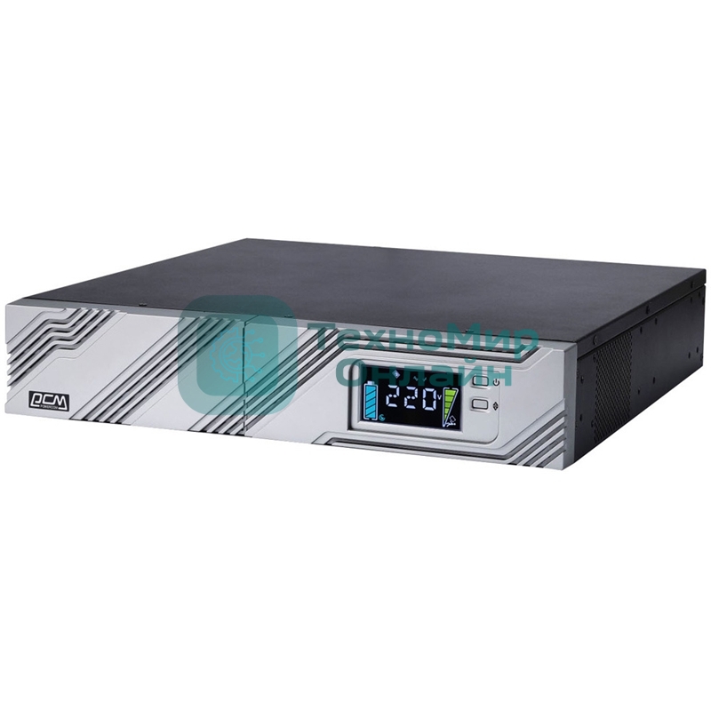 Источник бесперебойного питания Powercom Smart King RT SRT-1500A LCD 1350Вт 1500ВА черный