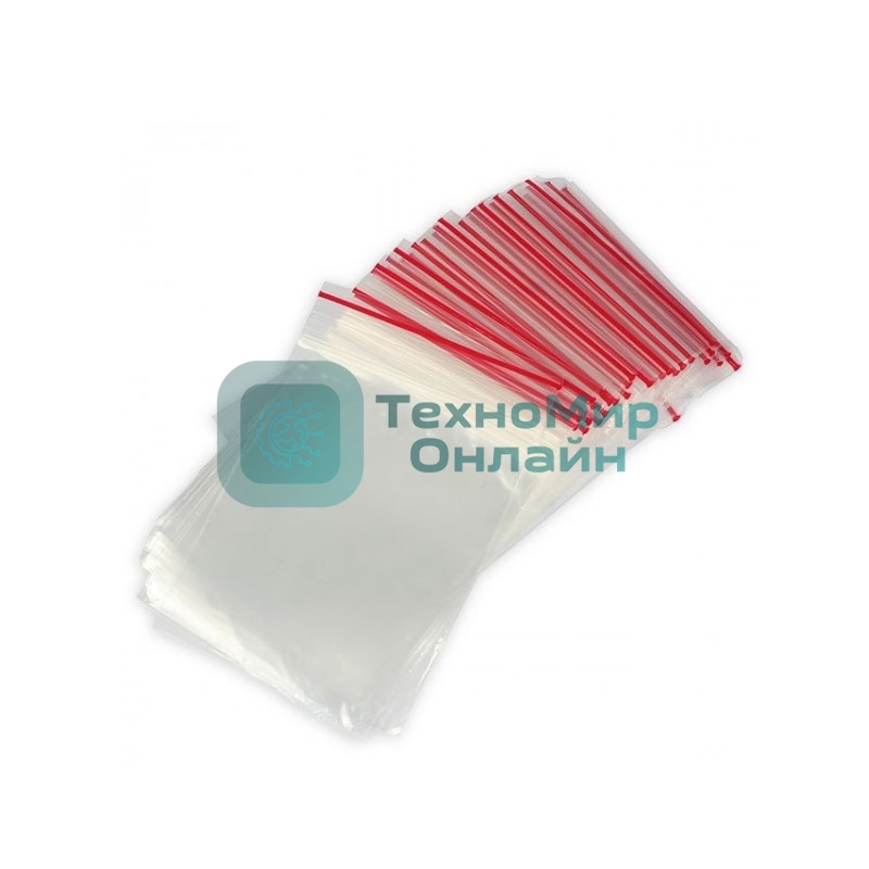 Пакеты с замком Zip Lock, ПВД размер 15 х 22 см, 35 кмк (уп. 100 шт)