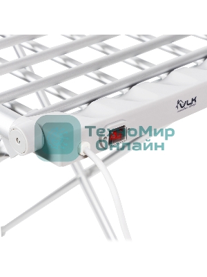 Сушилка для белья электрическая VLK Calor 01, серебристый, мощн. 230 Вт, механическое управление, температура от 50 до 55 град., нагрев боковых панелей, складной корпус,низкий уровень энергопотребления, размер в рабочем положении - 147х54х94 см, 5 шт/уп