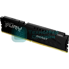 Оперативная память Kingston Fury Beast, DDR5, 16GB (1x16GB), 5600MHz, CL40, DIMM, с радиаторами, черный