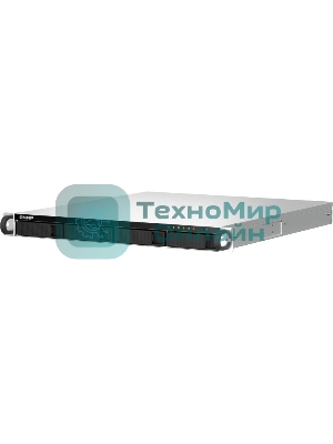 Сетевое хранилище SMB QNAP TS-464U-RP-8G NAS 4 HDD trays, rackmount 1U, 2 PSU. 4-core Intel Celeron N5105/N5095 2.0-2.9 GHz, 8 Gb RAM MAX, 2x2.5 Gigabit Ethernet, 4xUSB, 1xHDMI . PCIe Gen 3 x2, W/o rail kit RAIL-B02