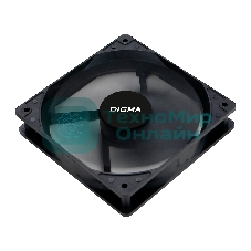 Вентилятор для корпуса Digma DFAN-120-7 черный, 120 мм, 1200 об/мин, 23 дБ, 4 pin