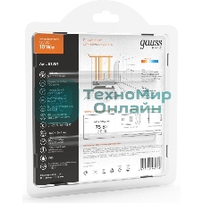 Лента светодиодная Basic Gauss 12V 10W/m 700lm/m 3000K IP65 LED 5m 1/100