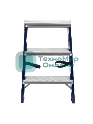 Стремянка двусторонняя Сибртех 3ст стальная