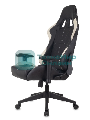 Кресло Бюрократ VIKING 5 AERO WHITE черный/белый, экокожа, 120 кг, механизм качания