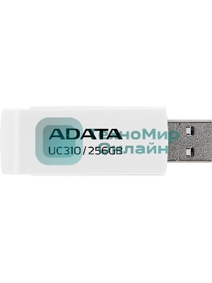 Флешка USB ADATA UC310 (UC310-256G-RWH), 256Gb, USB 3.2 Gen1, R/W 100/30, белый