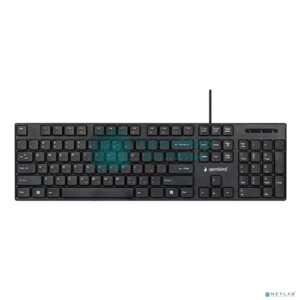 Клавиатура Gembird KB-250 проводная, USB Type-A, чёрный