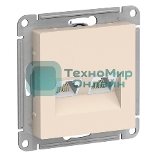 Розетка компьютерная 2-м AtlasDesign RJ45+RJ45 кат.5E механизм песочн. SE ATN001285
