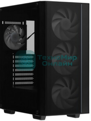 Компьютерный корпус Deepcool MATREXX 55 MESH V4 без БП, боковое окно (закаленное стекло), 3xARGB LED 140мм вентилятора спереди, 1xARGB LED 120мм вентилятор сзади, черный, ATX