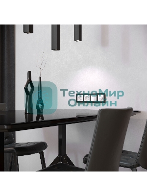 Рамка на 4 поста Platinum (черный алюминий) W0042608