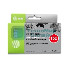 Картридж струйный Cactus CS-PFI102BK черный (130мл) для Canon iPF500/iPF600/iPF700/MFP M40/iPF765/LP17/LP24