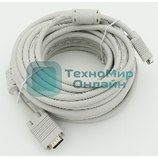 Кабель VGA DB15 (m)/DB15 (m) 15м феррит.кольца