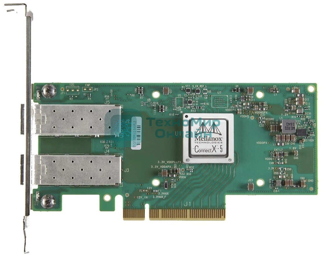 Сетевая карта ConnectX®-5 EN network interface card, 25GbE dual-port SFP28, PCIe3.0 x8, tall bracket, ROHS R6