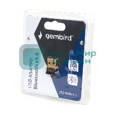 Адаптер Bluetooth Gembird, BTD-MINI5-2, ультратонкий корпус, v.5.0, 10 м, USB