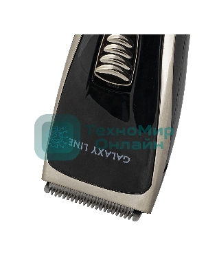 Набор для стрижки Galaxy Line GL 4165, черный, 3 Вт, время непрерывной работы до 1,5 ч, время зарядки около 2 часов, аккум. Li-Ion 3,7 В, емкость аккум. 600 мА*ч, лезвия из нержав. стали, ширина лезвия 40 мм, 2 насадки-расчески (3 и 6 мм, 9 и 12 мм), USB зарядка