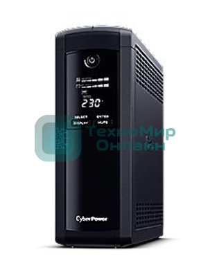 Источник бесперебойного питания UPS CyberPower VP1600ELCD Line-Interactive 1600VA/960W USB/RS-232/RJ11/45 (4 + 1 EURO)