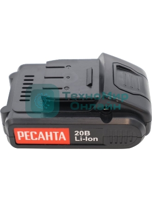 Дрель-шуруповерт Ресанта ДА-20-2ЛК, 20 В, 2 Ач, 55 Нм, щеточный
