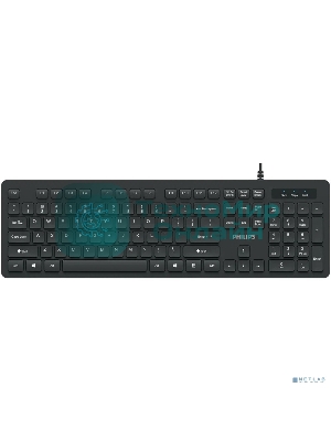 Клавиатура Philips SPK6264 проводная, USB Type-A, чёрный
