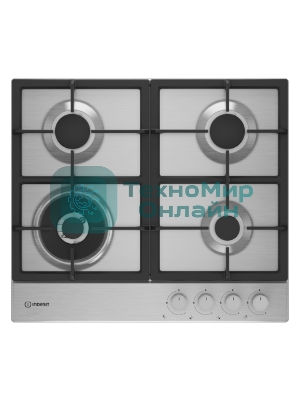Газовая варочная панель Indesit THPM 642 W/IX/I, нержавеющая сталь