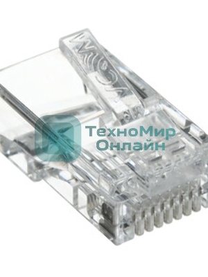 Коннектор VCOM RJ-45 для FTP кабеля 5 кат. экранированный, 100 шт,