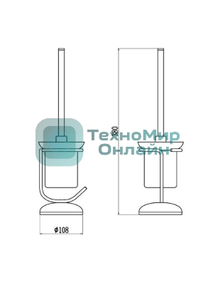 A7022 Ершик напольный (стекло)