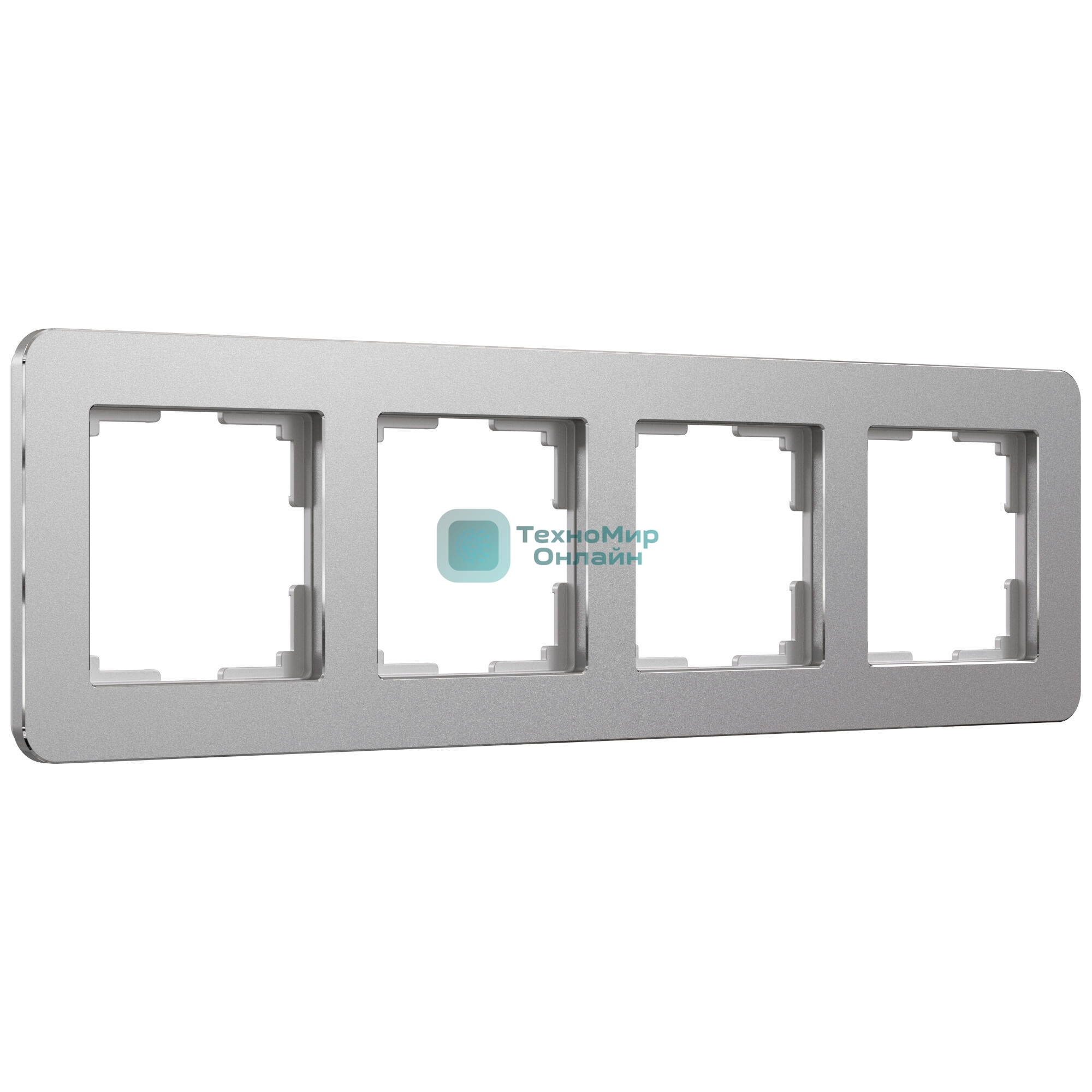 Рамка на 4 поста Platinum (алюминий) W0042606