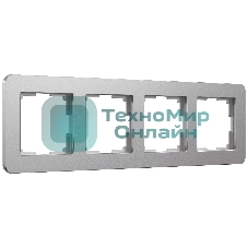 Рамка на 4 поста Platinum (алюминий) W0042606