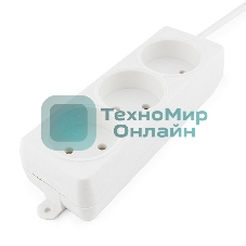 Удлинитель Гарнизон EL-NL3-W-5, 3 розетки допустимый ток 10А, длина 5 м.