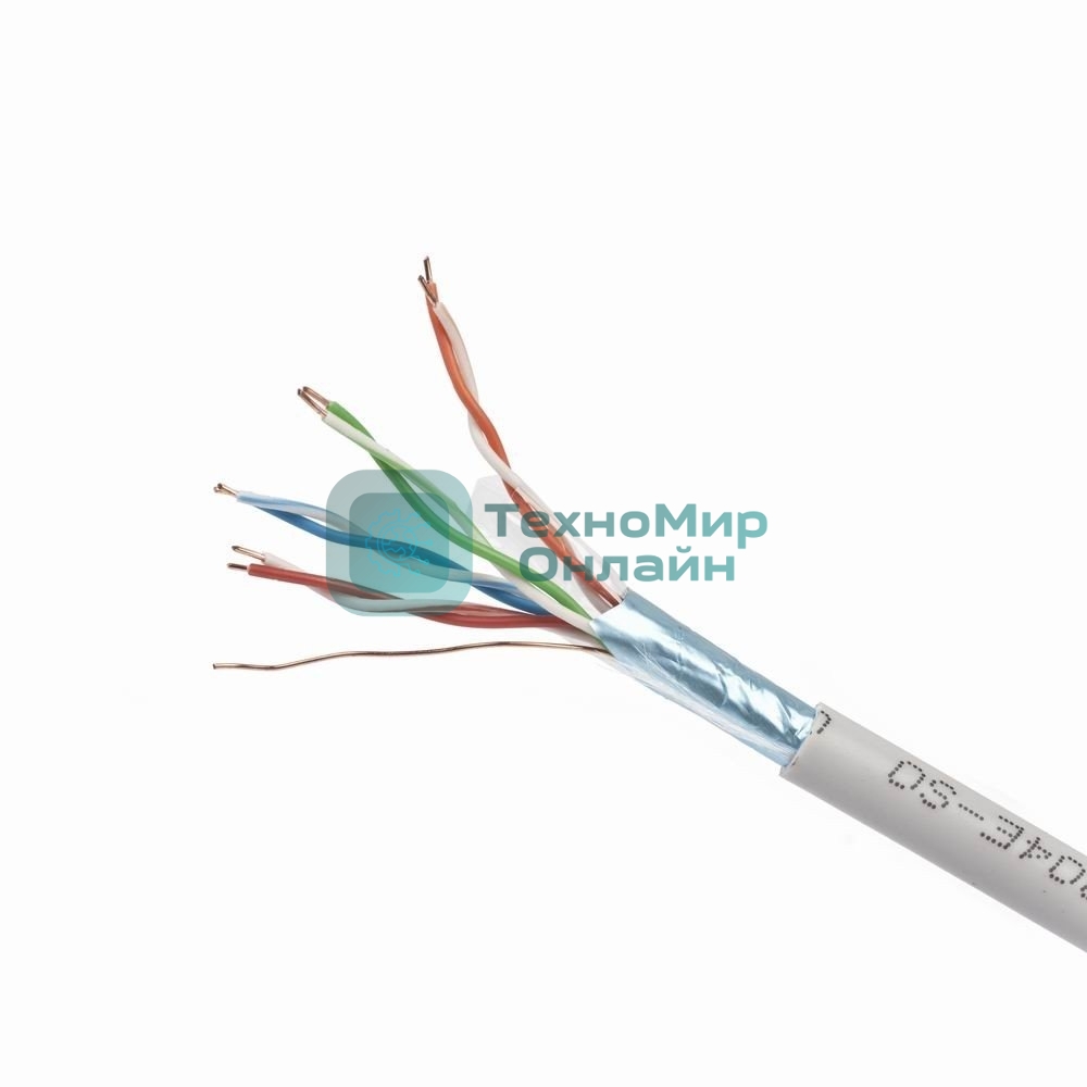 Кабель FTP Cablexpert FPC-5004E-SO кат.5e медь однож. экран, 305м pullbox, серый