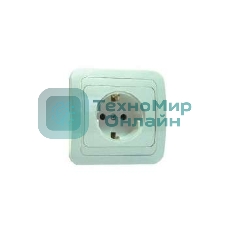 Розетка 1-м Makel СП Mimoza 16А IP20 с заземл. бел./бел.