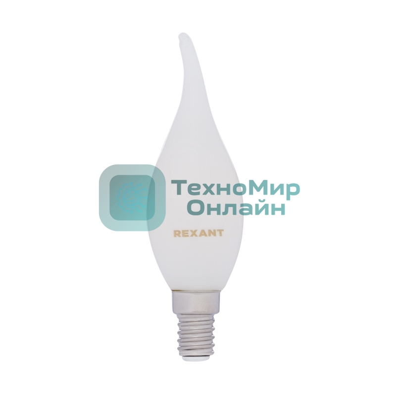 Лампа светодиодная филаментная Rexant Свеча на ветру CN37 9.5 Вт 915 Лм 4000K E14 матовая колба