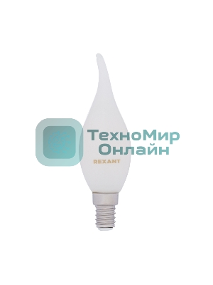 Лампа светодиодная филаментная Rexant Свеча на ветру CN37 9.5 Вт 915 Лм 4000K E14 матовая колба