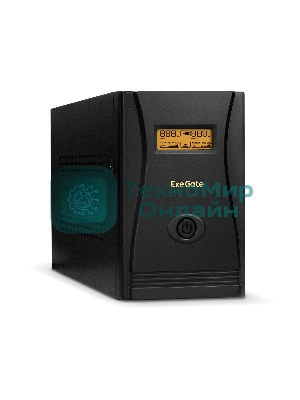 Источник бесперебойного питания ExeGate SpecialPro Smart LLB-1000.LCD.AVR.EURO.RJ 1000VA/650W, LCD, AVR, 4 евророзетки, RJ45/11, черный