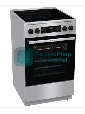 Плита электрическая Gorenje GECS5C70XA серебристый, конфорок 4 электрических, духовка 70 л, 50 см x 85 см x 59.4 см