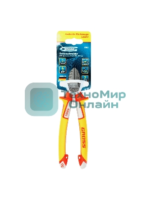 Бокорезы Gross 17582 диэлектрические рукоятки до 1000в трехкомпонентные рукоятки 180 мм