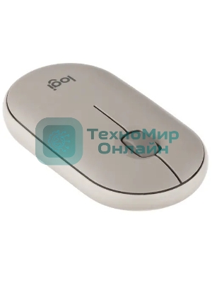 Мышь беспроводная Logitech Pebble M350 серый, 1000 dpi, радиоканал, Bluetooth, USB, кнопки - 3