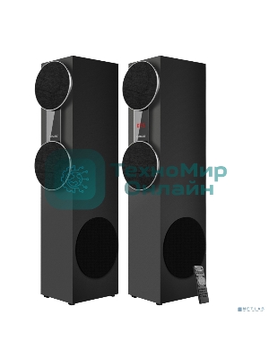Акустическая система Ginzzu GM-325 2.0 2x60W/BT/USB/SD/FM/AUX/ДУ черный