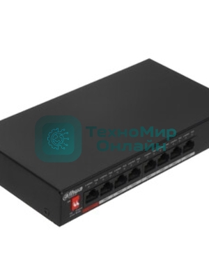 Коммутатор Dahua DH-SMG1009XP, 8×2.5 Гбит/с RJ45 + 1×10 Гбит/с SFP+, неуправляемый