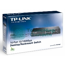 Коммутатор сетевой неуправляемый TP-Link SMB TL-SF1016DS 16 ports 10/100 Мбит/с