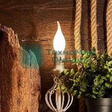 Лампа светодиодная филаментная Rexant Свеча на ветру CN37 9.5 Вт 915 Лм 4000K E14 матовая колба