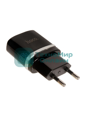 Сетевое зарядное устройство C12 Smart dual USB charger, черный