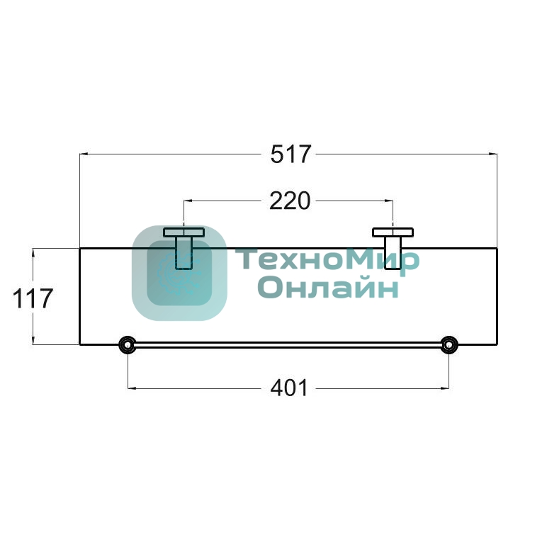 A8020 Полка стеклянная 52см*12см