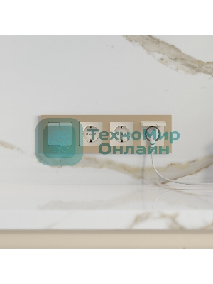 Рамка на 4 поста Slab (шампань софт) W0042911