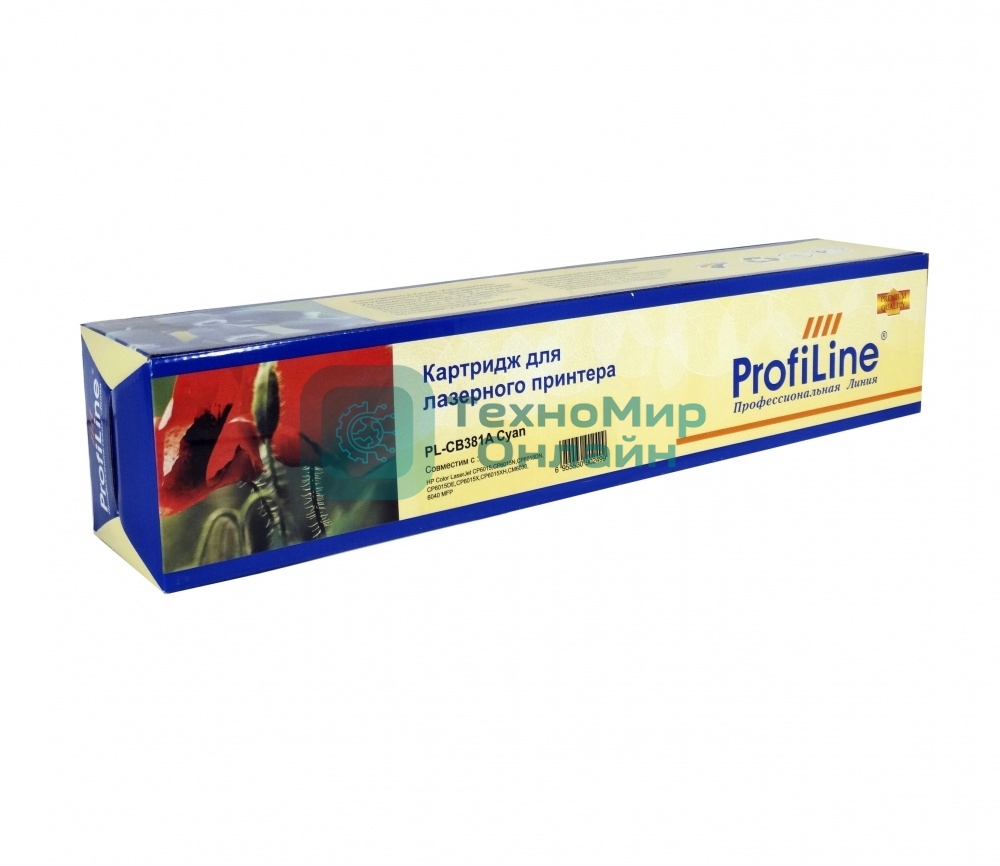 Картридж лазерный ProfiLine PL-CB381А для принтеров HP Color LaserJet CP6015/CM6040 20000 копий Голубой