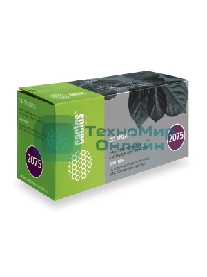 Картридж лазерный Cactus CS-TN2075 черный (2500 стр.) для Brother DCP-7010/7010R/7020/7025/7025R/FAX-2820/2825/2825R/2920/2920R/HL-2030/2030R/2040/2040R/2070N/2070/2070NR/MFC-7225/7225N/7420/7420R/7820/7820N/7820NR/7820R