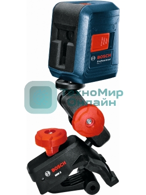 Лазерный нивелир Bosch GLL 2+MM 2 (0601063A01) лазерный крест дальность:10м± 0,5мм/м