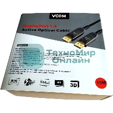 Активный оптический кабель VCOM D3751-10M DP1.4 32Gbs/8K@60Hz 10м D3751-10M